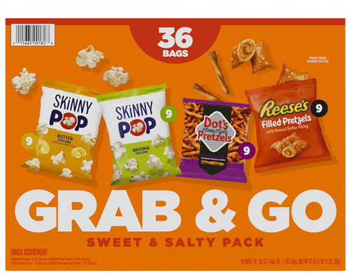 (image for) Sweet & Salty Grab and Go Snacks (Popcorn/Pretzel) 36ct